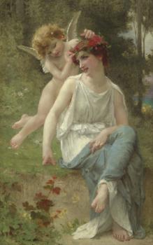 吉婁梅 賽涅尅 Cupid adorning a young maiden